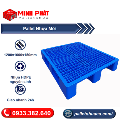 pallet nhựa 3 chân 1200x1000x150mm