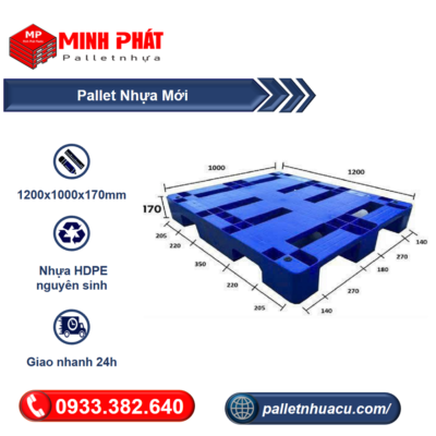 Pallet Nhựa 1200x1000x170mm