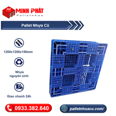 pallet nhựa cũ 1200x1200x150mm