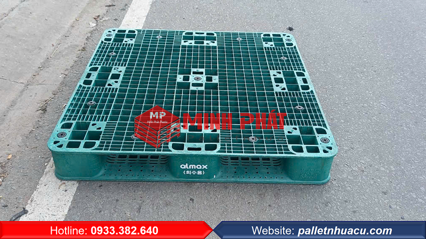 pallet nhựa cũ 1100x1100x150mm