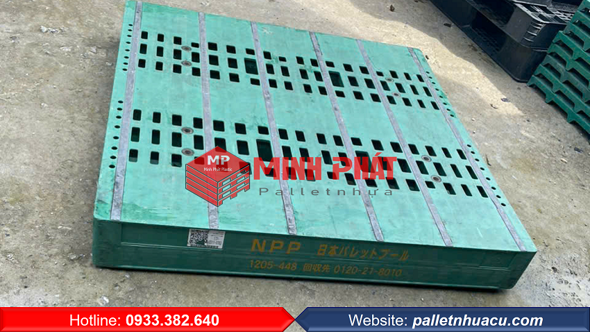 pallet nhựa cũ 1100x1100x150mm