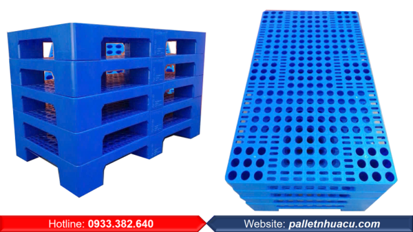 pallet nhựa lót sàn 600x1000x100mm