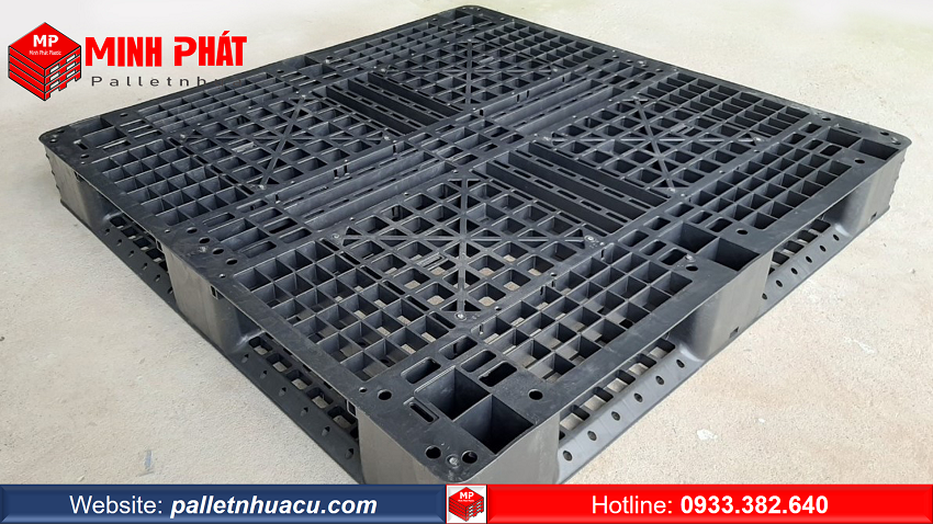 pallet nhựa tái sinh 1200x1200x150mm