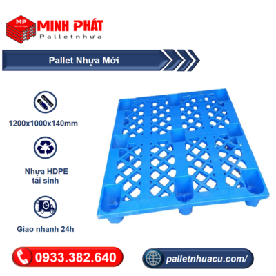 pallet nhựa chân cốc 1200x1000x140mm