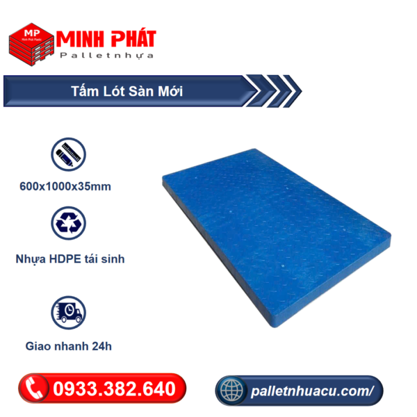 Tấm Lót Sàn Bít 600x1000x35mm